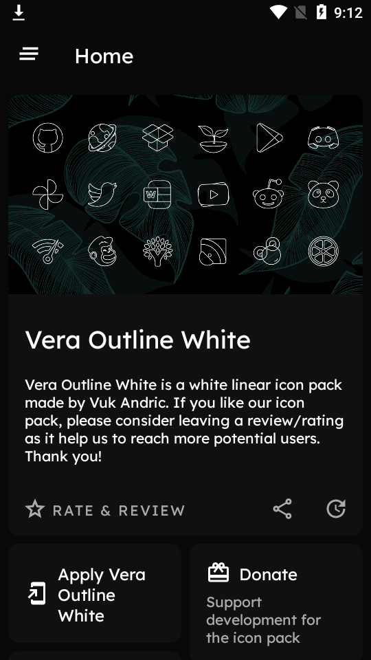白色线性图标Vera Outline White破解版4.3.9最新版