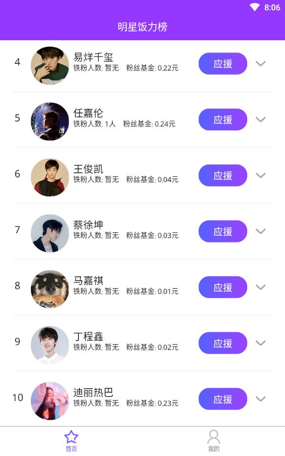 饭力线上打榜