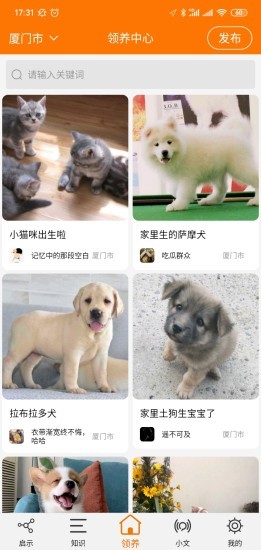 宠物公益领养平台