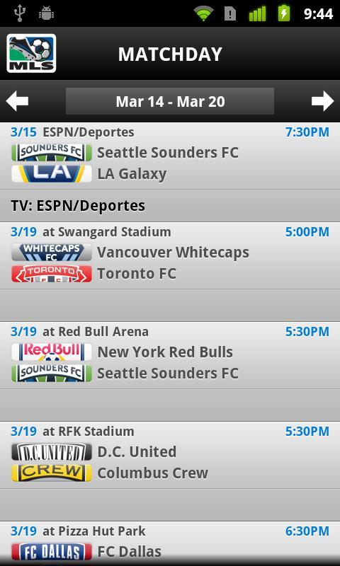 足球大联盟比赛 MLS MatchDay 2011