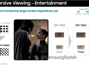 像素密度的提升让三星Galaxy Fold4的屏下摄像头变得不那么显眼
