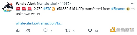 数据：2,789 BTC从Binance转移到未知钱包-第1张图片-binance下载