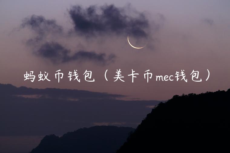 蚂蚁币钱包（美卡币mc钱包）-第1张图片-欧意下载