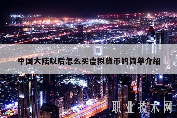中国大陆以后怎么买虚拟货币的简单介绍-第1张图片-binance下载