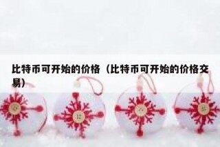 比特币可开始的价格（比特币可开始的价格交易）